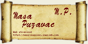 Maša Puzavac vizit kartica
